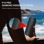HOPESTAR P14 Pro Portable Outdoor Water-resistant Wireless Bluetooth Speaker, Support Hands-free Call & U Disk & TF Card & 3.5mm AUX & FM (Blue)