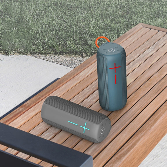 HOPESTAR P14 Pro Portable Outdoor Water-resistant Wireless Bluetooth Speaker, Support Hands-free Call & U Disk & TF Card & 3.5mm AUX & FM (Grey)