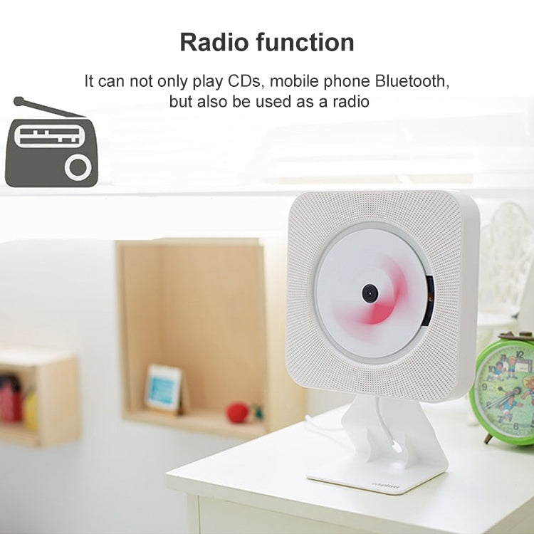 The Second Generation Portable Digital Display Bluetooth Speaker CD Player with Remote Control (Pink)