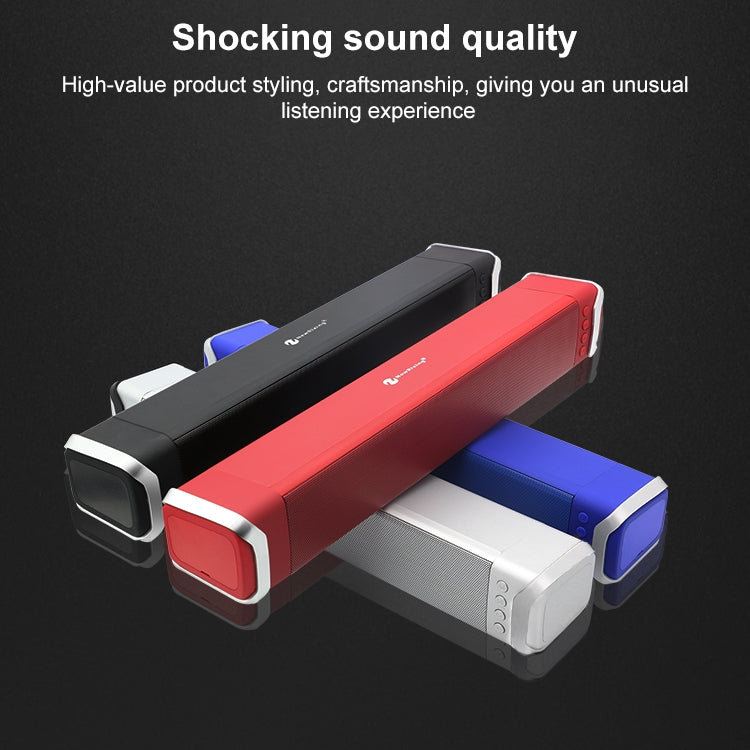 NewRixing NR-2017 Portable Bluetooth Speaker, Support Hands-free Call / TF Card / FM / U Disk (Silver)