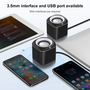 A1 Standard Version USB Wire-controlled Mini High Volume Wired Speaker, Cable Length: 1.1m(Black)