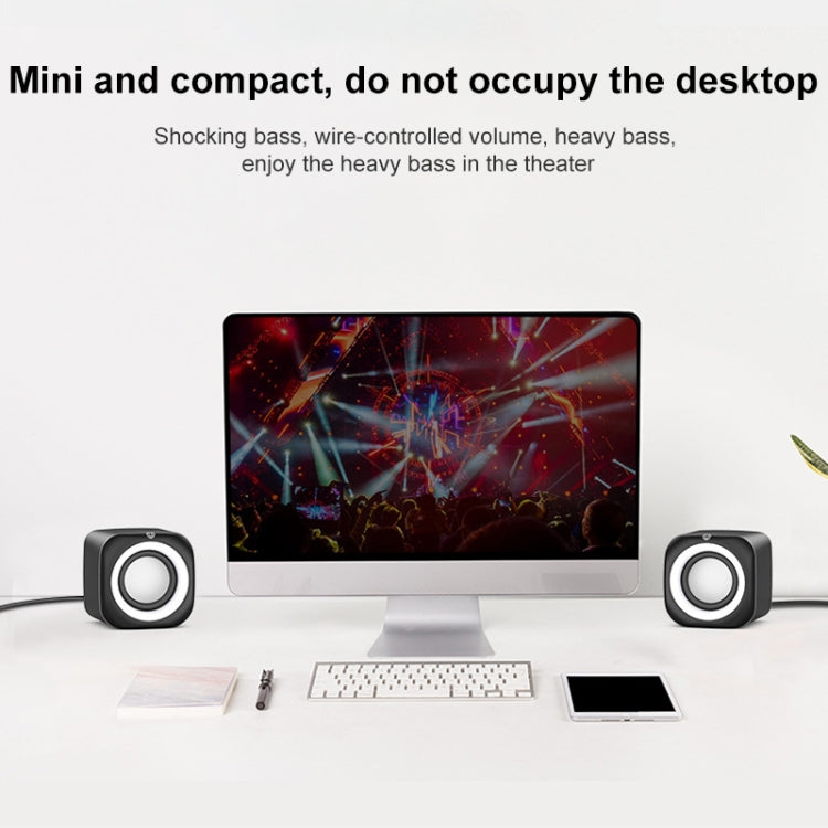A1 Standard Version USB Wire-controlled Mini High Volume Wired Speaker, Cable Length: 1.1m(Black)