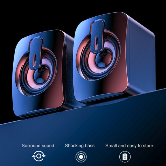 A1 USB Mini High Volume Wired Speaker, Bluetooth Version(Black)