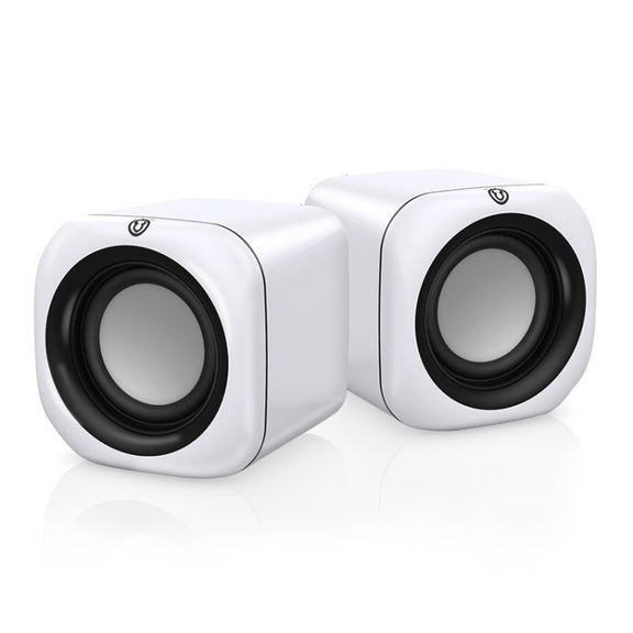 A1 Upgraded Version USB Wire-controlled 4D Stereo Sound Mini Wired Speaker, Cable Length: 1.3m(White)