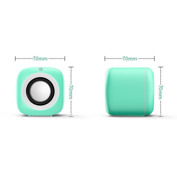 A1 USB Wire-controlled 9D Subwoofer Sound Mini Wired Speaker, Premium Version(Blue)