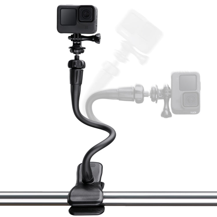 Flexible Arm Desktop Rod Action Camera Phone Holder Stand(Black)