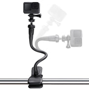 Flexible Arm Desktop Rod Action Camera Phone Holder Stand(Black)
