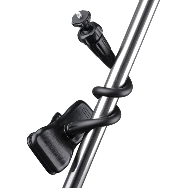 Flexible Arm Desktop Rod Action Camera Phone Holder Stand(Black)