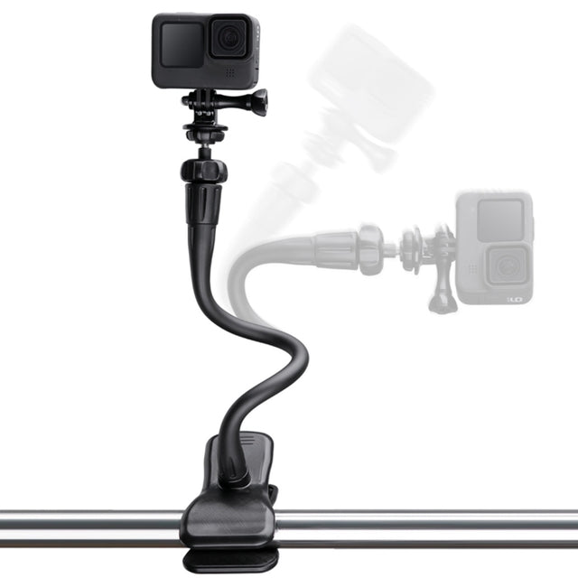 Flexible Arm Desktop Rod Action Camera Phone Holder Stand(Black)