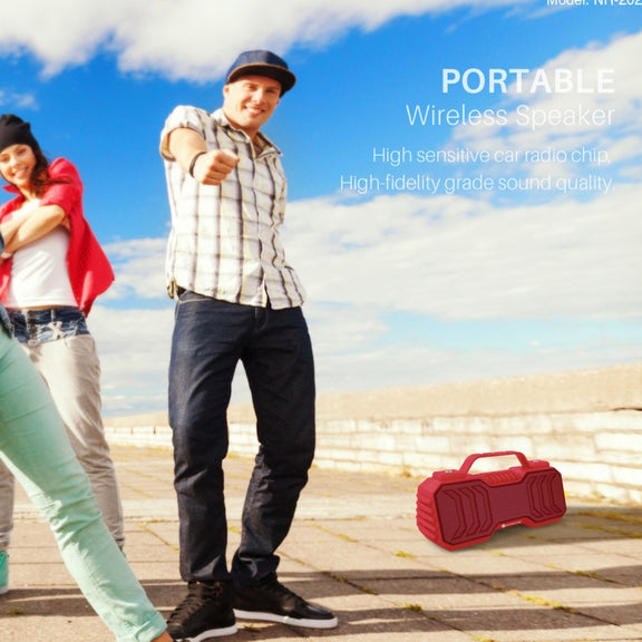 NewRixing NR-2029 Portable Wireless Bluetooth Stereo Speaker Support TWS Function Speaker(Grey)