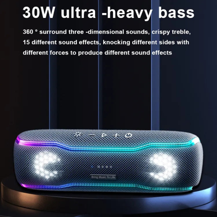 XDOBO BMTL BOSS IPX7 Water-resistant Portable Wireless Bluetooth Speaker with RGB Colorful Light & TWS