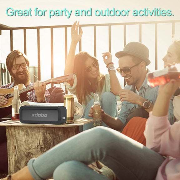 XDOBO Wake 1983 IPX7 Water-resistant Portable Outdoor Wireless Bluetooth Speaker (Black)