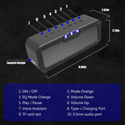 XDOBO Wake 1983 IPX7 Water-resistant Portable Outdoor Wireless Bluetooth Speaker (Black)