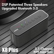 XDOBO X8 Plus 80W Wireless Bluetooth Speaker Outdoor Subwoofer Support TWS & TF Card & U Disk (Red)