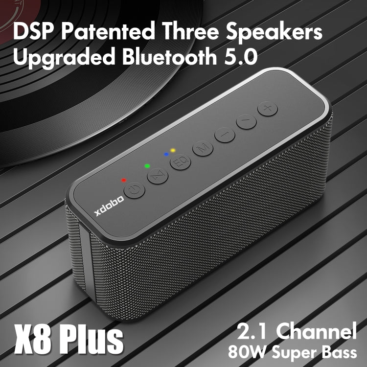 XDOBO X8 Plus 80W Wireless Bluetooth Speaker Outdoor Subwoofer Support TWS & TF Card & U Disk (Red)