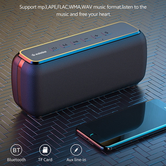 XDOBO X8 60W Wireless Bluetooth Speaker Outdoor Subwoofer Support TWS & TF Card (Red)