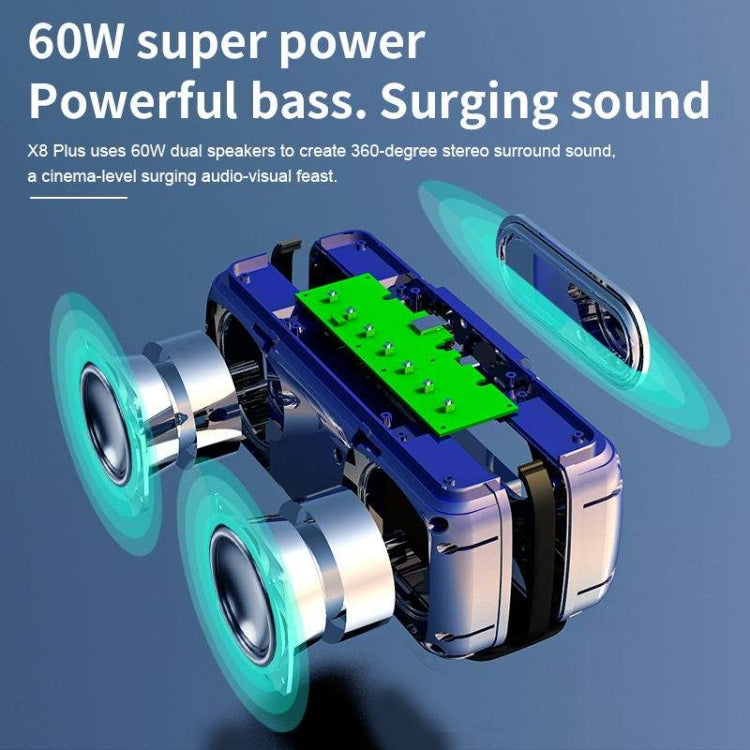 XDOBO X8 60W Wireless Bluetooth Speaker Outdoor Subwoofer Support TWS & TF Card (Red)