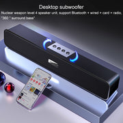 YINDIAO A36 Bluetooth 5.0 Smart Subwoofer Computer Wireless Bluetooth Speaker, Bluetooth Upgrade Version(Black)