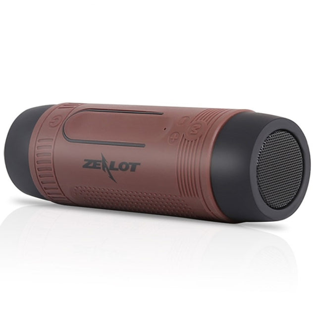 ZEALOT S1 Bluetooth 4.0 Wireless Wired Stereo Speaker Subwoofer Audio Receiver with 4000mAh Battery, Support 32GB Card, For iPhone, Galaxy, Sony, Lenovo, HTC, Huawei, Google, LG, Xiaomi, other Smartphones(Coffee)