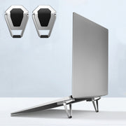 2 PCS R-JUST BJ01 Universal Stickable Shield Shape Laptop Foldable Stand(Silver)