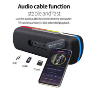 ZEALOT S55 Portable Stereo Bluetooth Speaker with Built-in Mic, Support Hands-Free Call & TF Card & AUX (Blue)