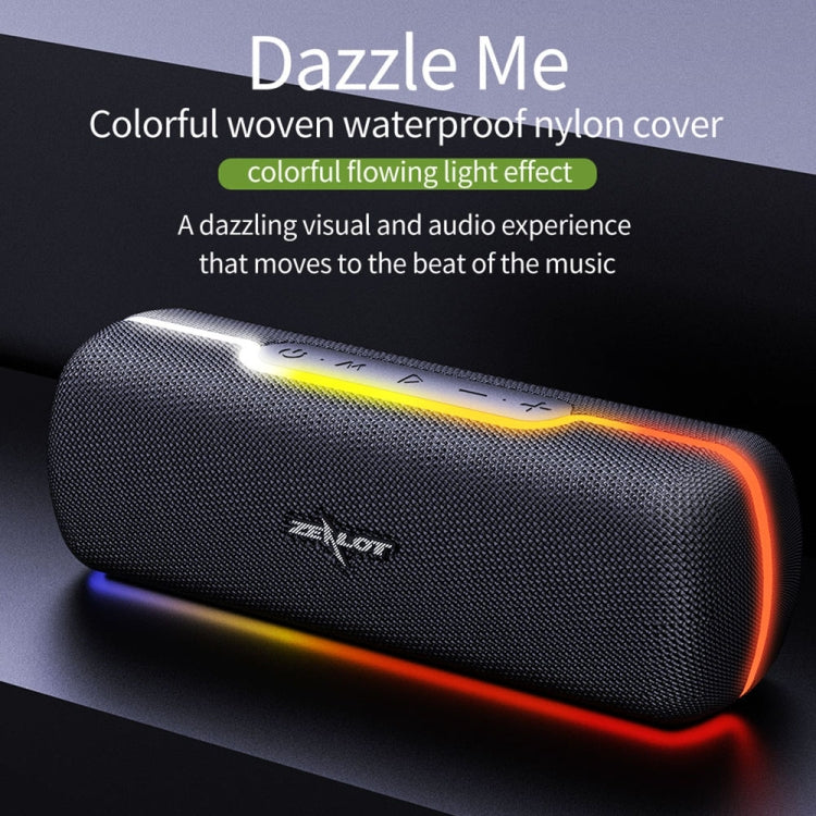 ZEALOT S55 Portable Stereo Bluetooth Speaker with Built-in Mic, Support Hands-Free Call & TF Card & AUX (Lake Blue)