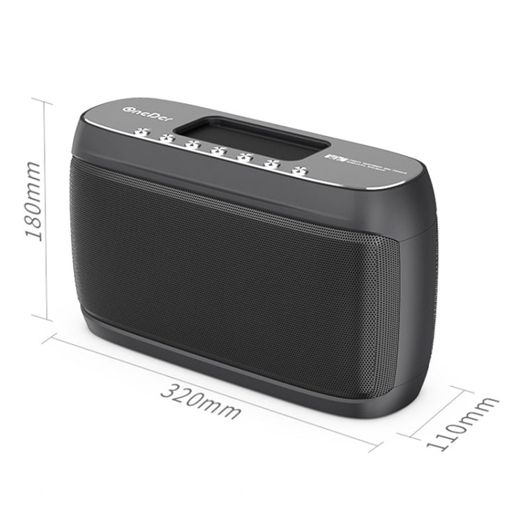 OneDer D1 60W Portable HiFi Bass Wireless Bluetooth Speaker, Support Hands-free / USB / AUX / TF (Grey)