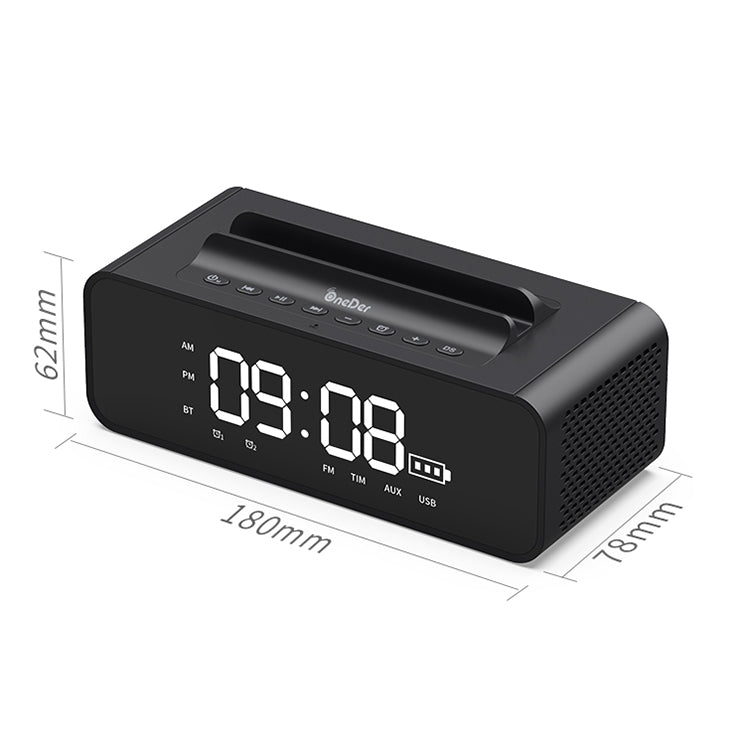 Oneder V06 Smart Sound Box Wireless Bluetooth Speaker, LED Screen Alarm Clock, Support Hands-free & FM & TF Card & AUX & USB Drive (Gold)