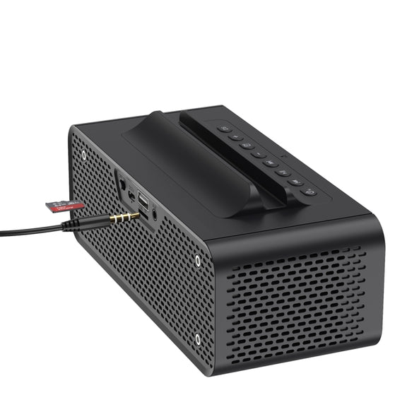 Oneder V06 Smart Sound Box Wireless Bluetooth Speaker, LED Screen Alarm Clock, Support Hands-free & FM & TF Card & AUX & USB Drive (Gold)
