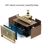 Oneder V6 Portable Wireless Bluetooth Speaker, Support Hands-free & FM & TF Card & AUX & USB Drive (Bronze)