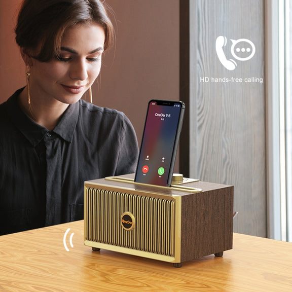 Oneder V6 Portable Wireless Bluetooth Speaker, Support Hands-free & FM & TF Card & AUX & USB Drive (Bronze)