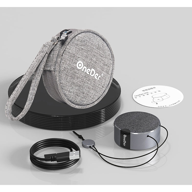 Oneder V12 Mini Wireless Bluetooth Speaker with Lanyard, Support Hands-free(Gold)