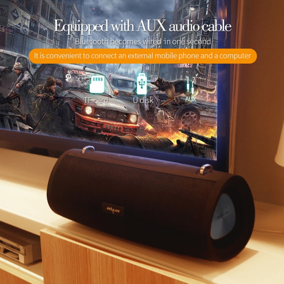 ZEALOT S38 Portable Subwoofer Wireless Bluetooth Speaker with Built-in Mic, Support Hands-Free Call & TF Card & AUX (Red)