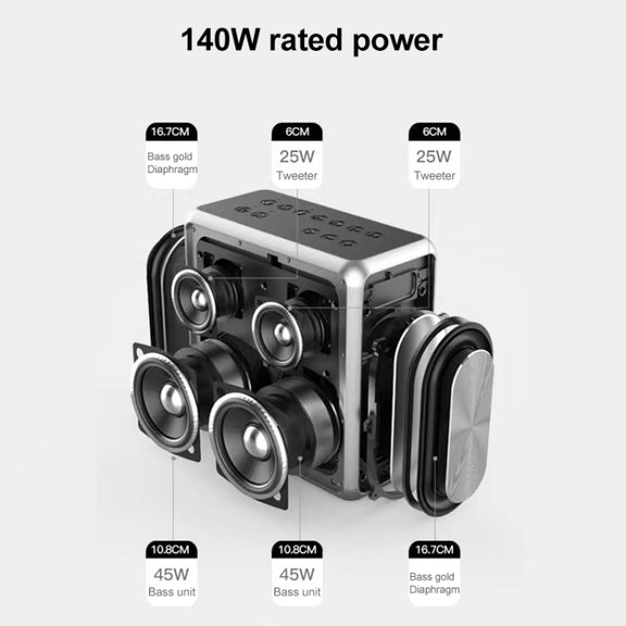 XDOBO King Max 140W IPX5 Water-resistant Portable Karaoke Bluetooth Wireless Speaker