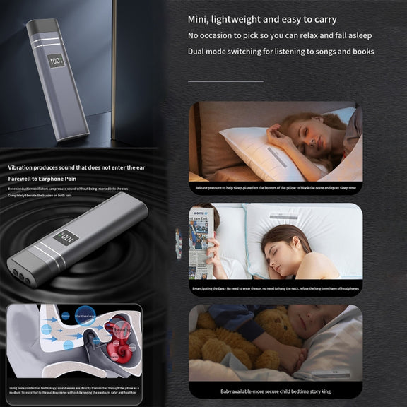 QY08 Bluetooth Bone Conduction Pillow Speaker (Blue)
