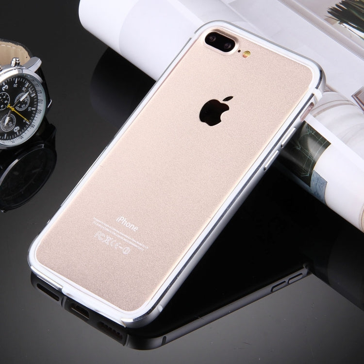 For iPhone 8 Plus & 7 Plus   TPU + Aluminum Alloy Bumper Frame(Silver)