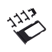 Card Tray + Volume Control Key + Power Button + Mute Switch Vibrator Key for iPhone 7 Plus(Black)