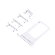 Card Tray + Volume Control Key + Power Button + Mute Switch Vibrator Key for iPhone 7 Plus(Silver)