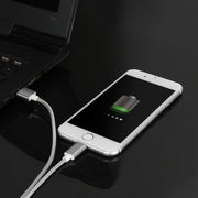2 in 1 5V 2A Micro USB & 8 Pin to USB 2.0 Weave Style Magnetic Data Cable, Cable Length: 1.2m(Silver)