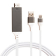 8 Pin Male to HDMI & USB Male Adapter Cable, Length: 2m(White) - Video & Audio Cable by PMC TechLife | Online Shopping South Africa | PMC TechLife | Buy Now Pay Later Mobicred