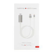 8 Pin Male to HDMI & USB Male Adapter Cable, Length: 2m(White)