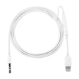 MH021 1m 8 Pin to 3.5mm AUX Audio Cable Support Line Control(White) - Video & Audio Cable by PMC TechLife | Online Shopping South Africa | PMC TechLife | Buy Now Pay Later Mobicred