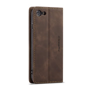 CaseMe-013 Multifunctional Retro Frosted Horizontal Flip Leather Case for iPhone 7 / 8, with Card Slot & Holder & Wallet(Coffee)