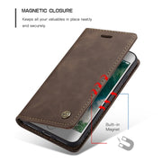 CaseMe-013 Multifunctional Retro Frosted Horizontal Flip Leather Case for iPhone 7 / 8, with Card Slot & Holder & Wallet(Coffee)
