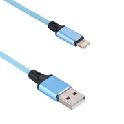 1m 2A USB to 8 Pin Nylon Weave Style Data Sync Charging Cable(Blue)