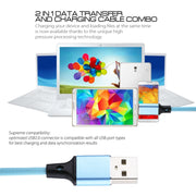 1m 2A USB to 8 Pin Nylon Weave Style Data Sync Charging Cable(Blue)