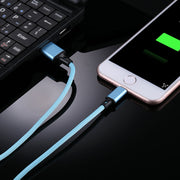 1m 2A USB to 8 Pin Nylon Weave Style Data Sync Charging Cable(Blue)