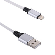 1m 2A USB to 8 Pin Nylon Weave Style Data Sync Charging Cable(White)
