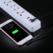 1m 2.4A Output USB to 8 Pin Double Elbow Design Nylon Weave Style Data Sync Charging Cable(Black)
