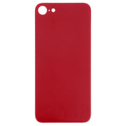 Easy Replacement Big Camera Hole Glass Back Battery Cover with Adhesive for iPhone 8(Red)